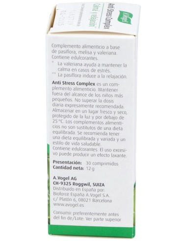 Anti Stress Complex Comp. 30  de A.Vogel