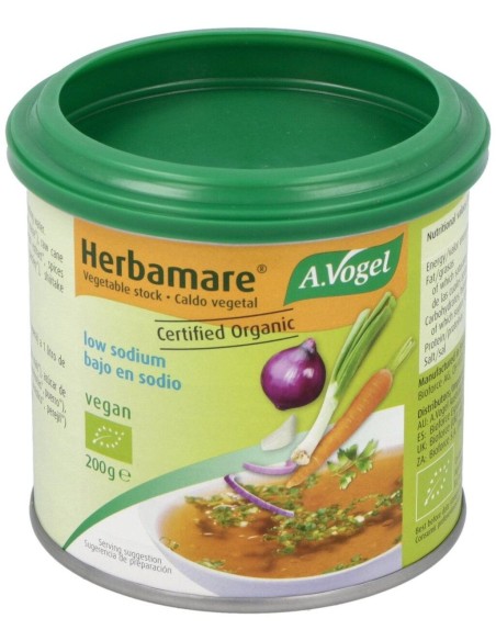 Herbamare Caldo Vegetal Bajo En Sodio Bote 200 Gr de A.Vogel