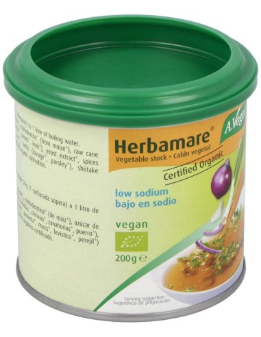 Herbamare Caldo Vegetal Bajo En Sodio Bote 200 Gr de A.Vogel