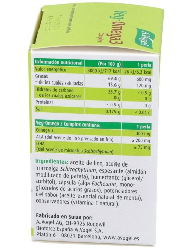 Veg-Omega 3 Complex 30Cap. de A.Vogel
