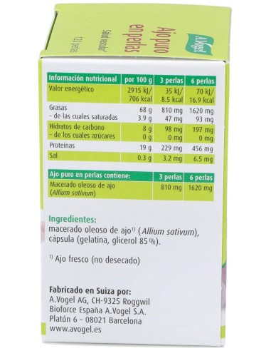 Ajo Puro Perlas 120 de A.Vogel