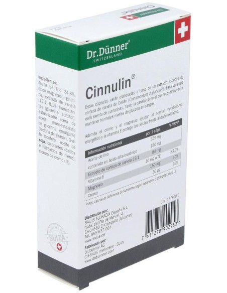 Cinnulin 40Cap. Dr.Dunner de Salus