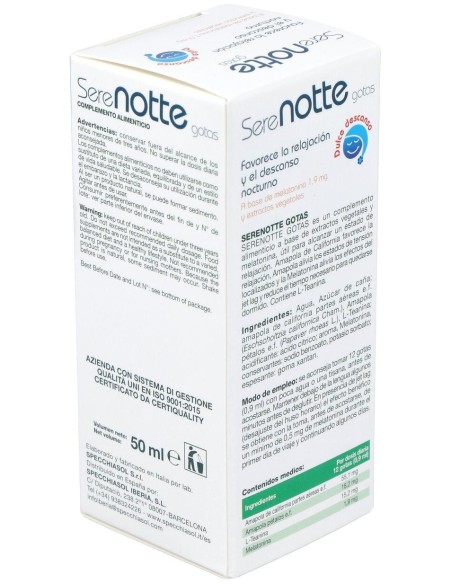 Melatonina 1,9Mg. (Serenotte) 50Ml. de Specchiasol
