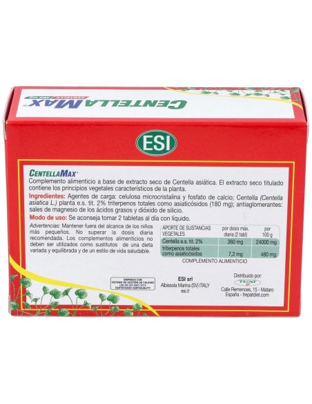 Erbaven Centellamax 60Comp. de Trepatdiet-Esi