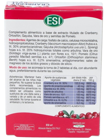Cranberry Cyst (Nocyst) 30Comp. de Trepatdiet-Esi