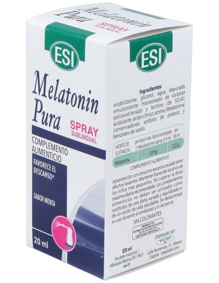 Melatonina Pura 1Mg. Spray 20Ml. de Trepatdiet-Esi