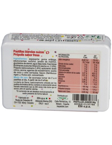Propolaid Sabor Fresa Pastillas 50Gr. de Trepatdiet-Esi