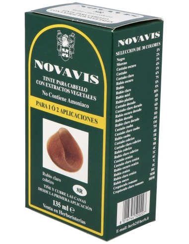 Tinte Novavis 8R Rubio Claro Cobrizo 135Ml. de Novavis