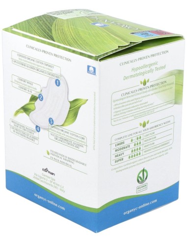 Compresas Con Alas Dia 10Ud. de Organyc