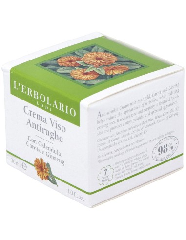 Crema Facial Antiarrugas Calendula Zanahoria 30M de L´Erbolario