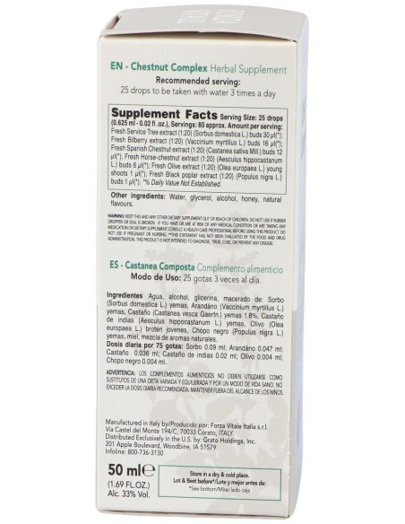 Castanea Composta Extracto 50Ml. de Forza Vitale