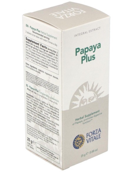 Papaya Plus  25Gr.Comprimidos de Forza Vitale