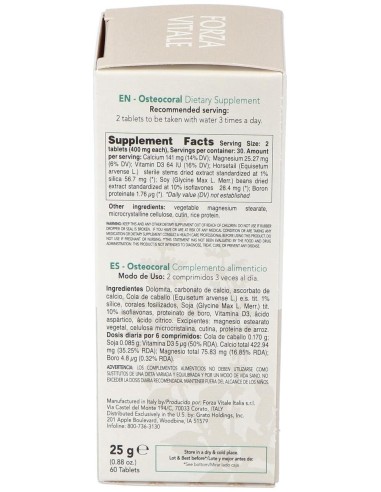 Corallo Composto (Osteocoral) 25Gr.Comprimidos de Forza Vitale