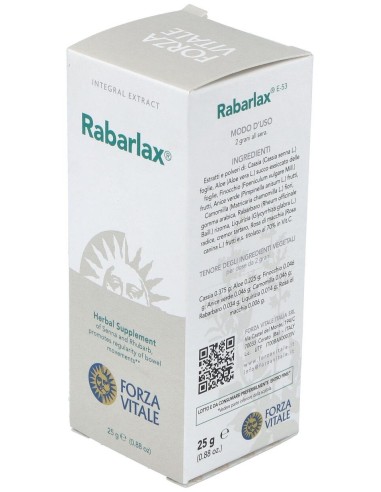 Rabarlax Laxante 25Gr.Comprimidos de Forza Vitale