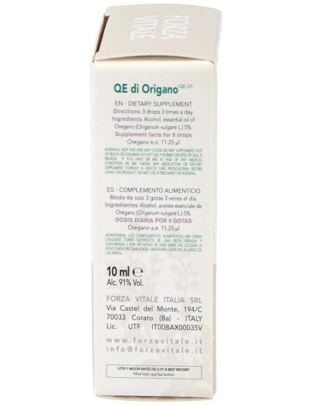 Quinta Esencia Oregano (Origano)10Ml. de Forza Vitale