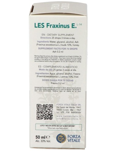 Les Fraxinus Excelsior Fresno 50Ml. de Forza Vitale