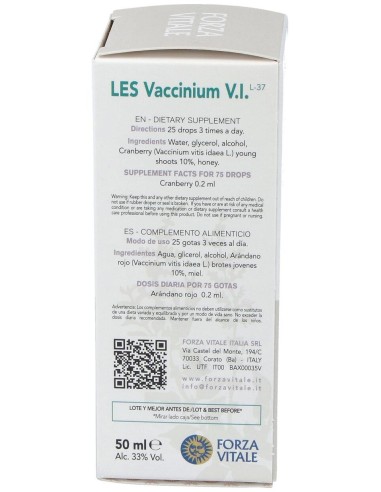 Les Vaccinium Vitis Idaea Arandano Rojo 50Ml. de Forza Vitale