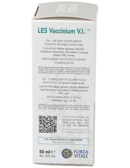 Les Vaccinium Vitis Idaea Arandano Rojo 50Ml. de Forza Vitale