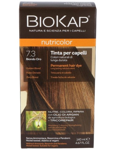 Nutricolor 7.3 Rubio Dorado 140 ml      de Biokap