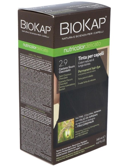 Tinte Castaño Oscuro Chocolate 140Ml 2.9 Delicato de Biokap