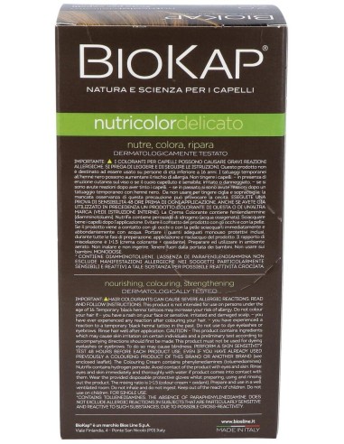 Tinte Rubio Medio Natural 140Ml. 7.0 Delicato de Biokap