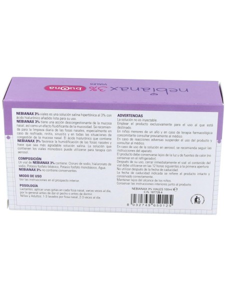 Nebianax 3% Limpieza Nasal 20Viales de Buona