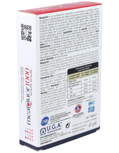 Meaquor 1000 30Perlas de Uga Nutraceuticals