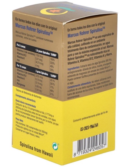 Espirulina 180 Comprimidos  de Marcus Rohrer