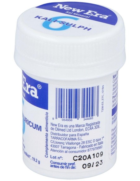 Sal Schussler Nº6 Kalium Sulfuricum 240Comp. de New Era