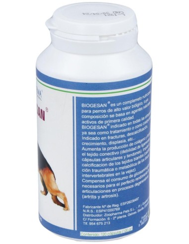 Biogesan Mascotas 120Cap. de Zoopharma Vet