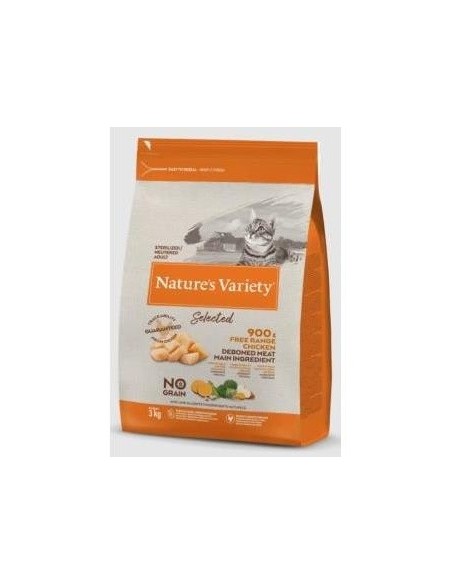 Natures Variety Feline Adult Steril Pollo 3Kg. de Nature S Variety Vet