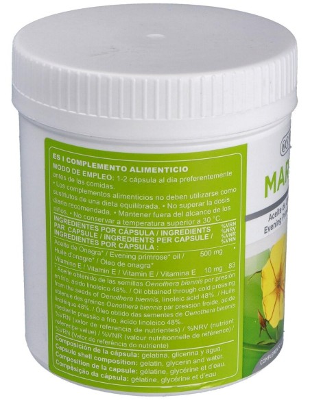 Aceite De Onagra (Mar-Vitoil) 500Mg. 500Perlas de Marnys