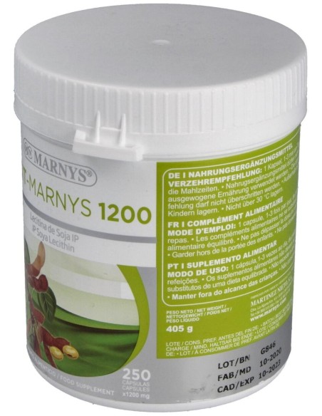 Lecitina De Soja-Lecitmar 1200Mg. 250Perlas de Marnys