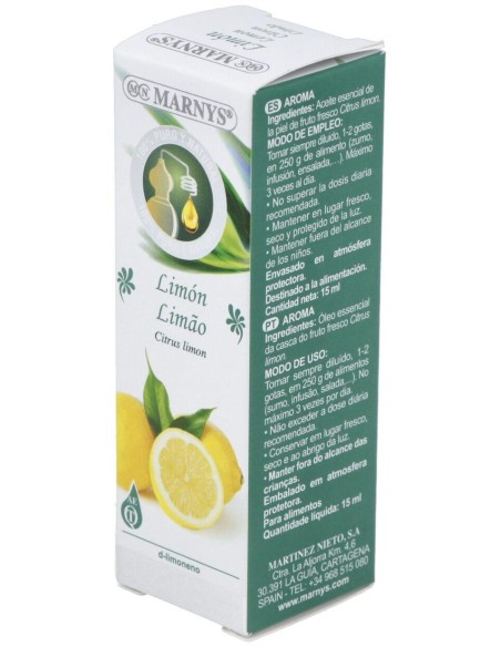 Limon Aceite Esencial Alimentario 15Ml. de Marnys
