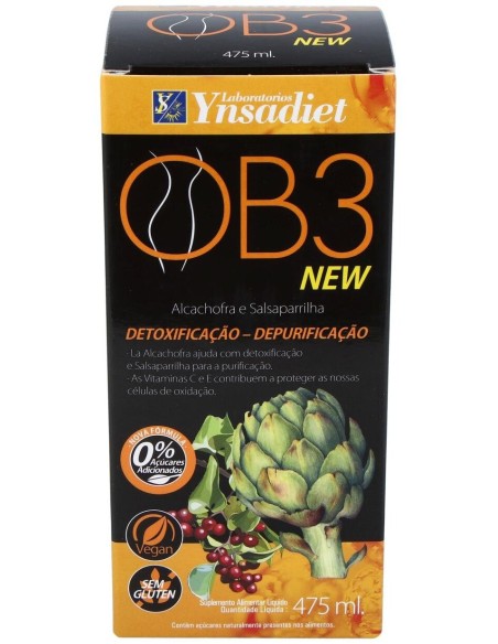 Ob3 Jarabe 0% Azucar 475 Ml de Ynsadiet