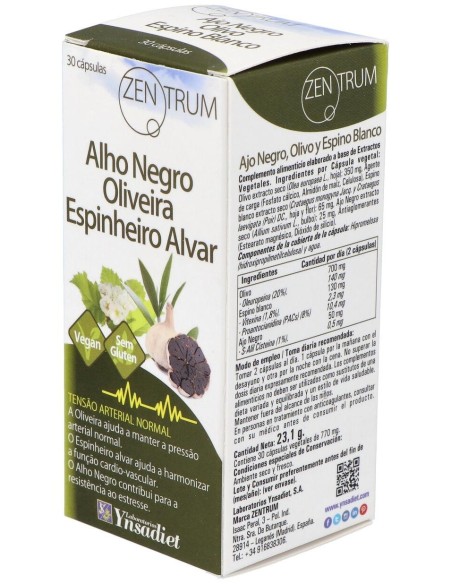 Olivo, Ajo Negro Y Espino 30 Caps. V de Ynsadiet
