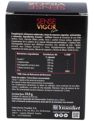 Sense Vigor Forte  30 Caps. V de Ynsadiet
