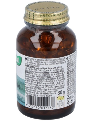 Aceite De Higado De Bacalao 120Perlas de Santiveri