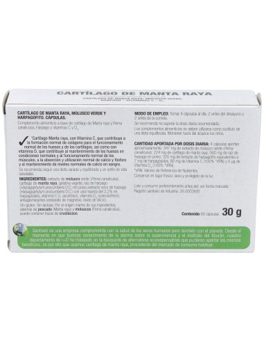 Artrosin Cartilago Manta Raya 60Cap. de Santiveri