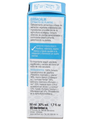 Mixtract 2 Erbacalm 50Ml. Bio de Santiveri