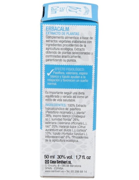 Mixtract 2 Erbacalm 50Ml. Bio de Santiveri