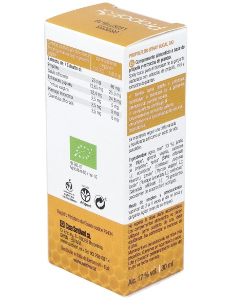 Propolflor Spray 30Ml. Bio de Santiveri