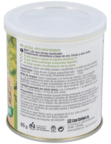 Sanaflor Mast-Lax Gases Anis-Hinojo 65Gr. de Santiveri