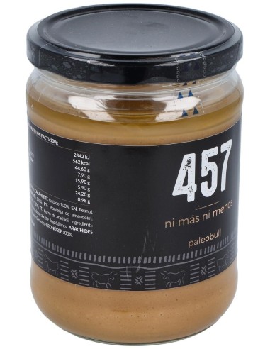 457 Crema De Cacahuete 500Gr. de Paleobull