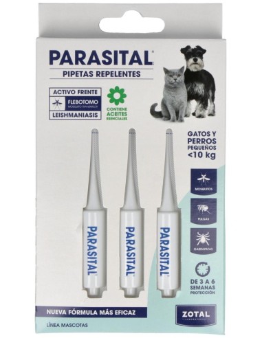 Parasital Pipeta Antiparasitario Perros Peq Y Gato de Zotal Vet
