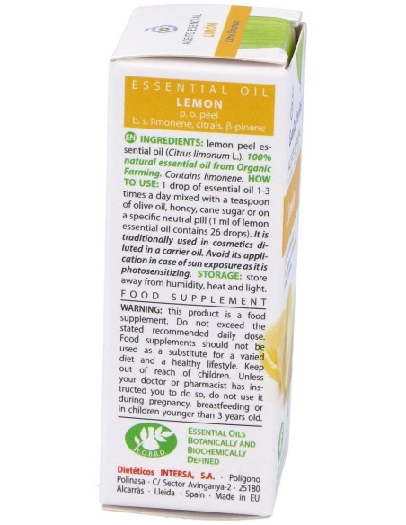 Aceite Esencial Limon Bio 10 Ml # de Esential Aroms