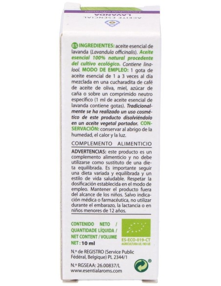 Aceite Esencial Lavanda Bio 10 Ml # de Esential Aroms