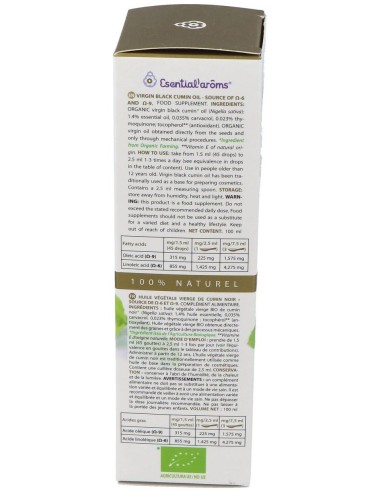 Aceite Vegetal Bio Comino Negro 100Ml de Esential Aroms