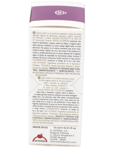 Lubrica Intim Esential 15 Ml de Esential Aroms