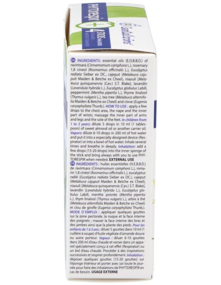 Phytorespir Frasco 30Ml. + 4 Sticks Inhaladores de Esential Aroms